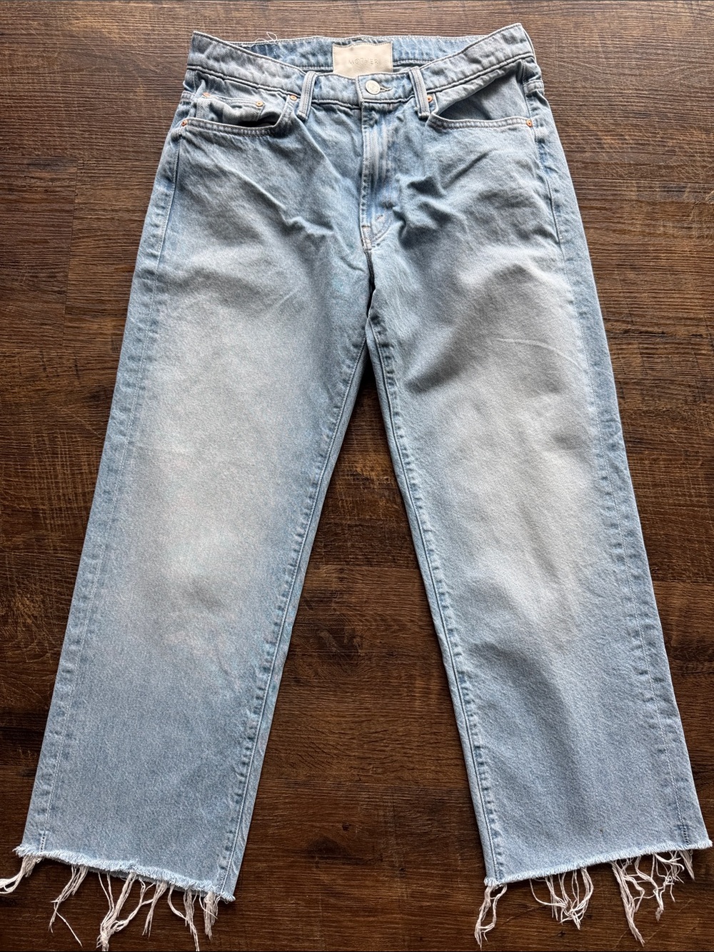 MOTHER NWOT Mid-Rise Rambler Jeans with Raw Hem